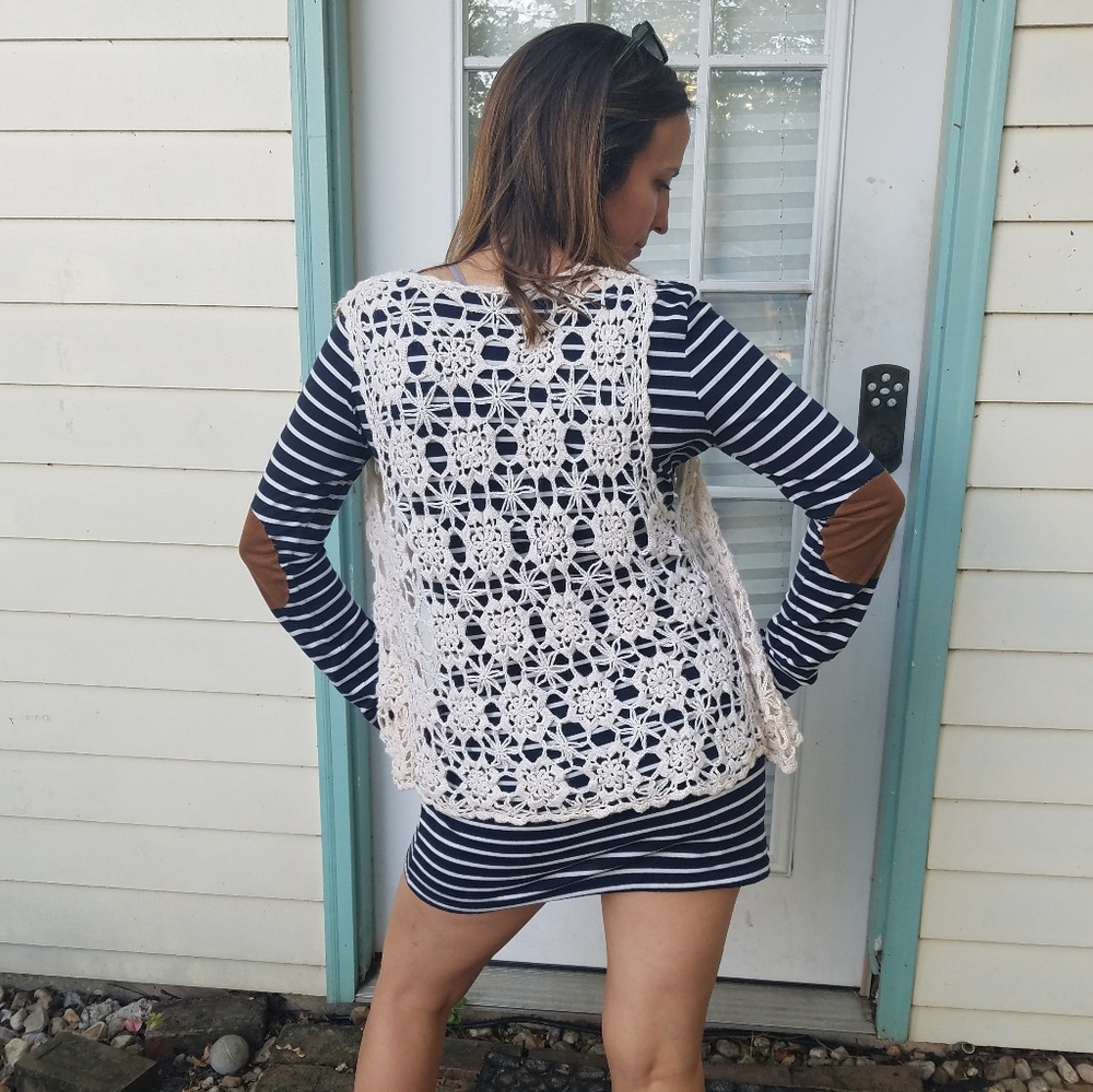 Minkpink navy and white striped dress -small - Picture 5 of 5